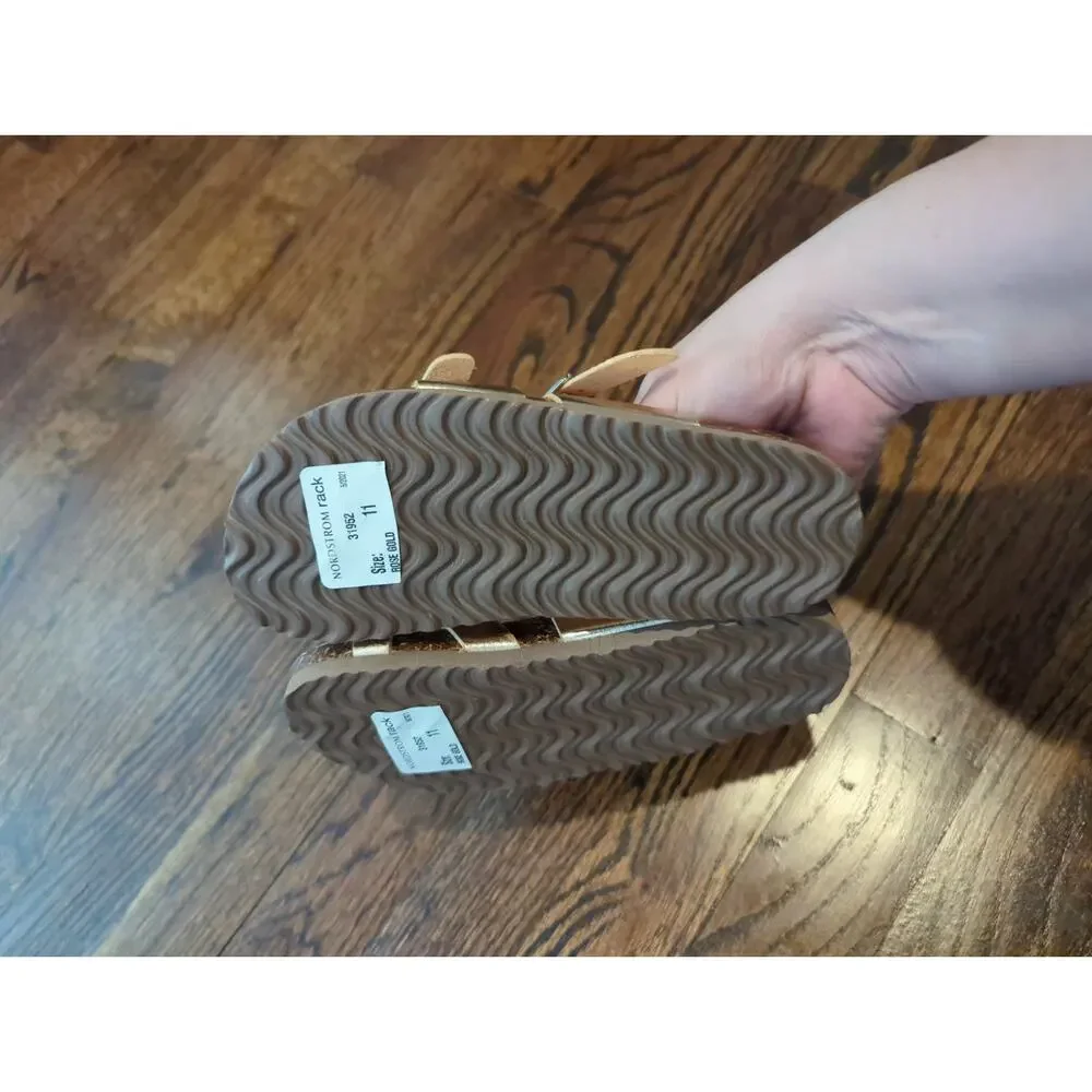 NWOB Steve Madden Toddler Girls Rose Gold Sandals